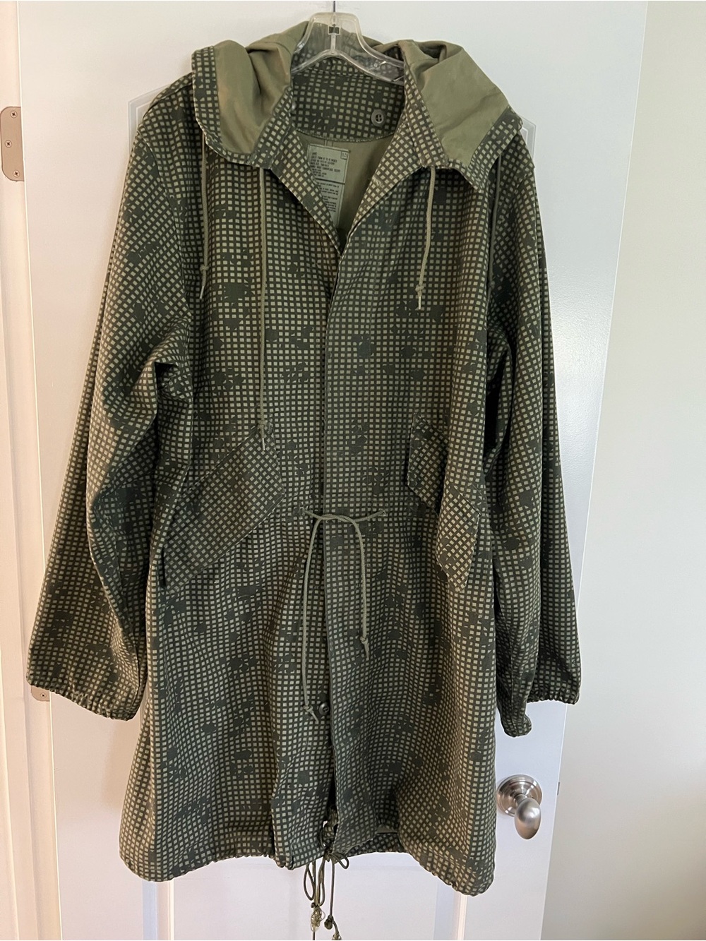 Vintage US Army Night Desert Camo Fishtail Parka Jacket Coat 80s - size L